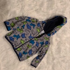 Toddler dinosaur zip up flannel